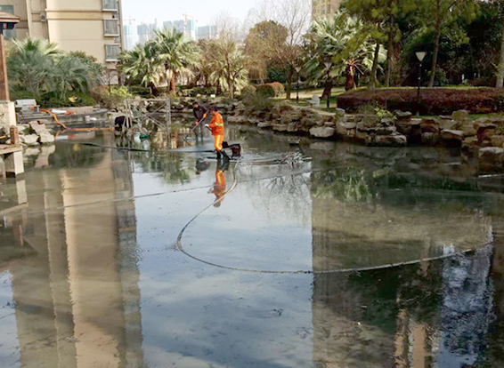 郓城景观池淤泥清理